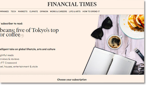 Financial Times (ft.com)に掲載されました。